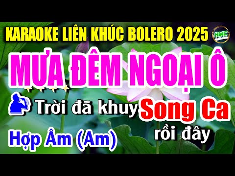 Karaoke Song Ca Liên Khúc Mưa Đêm Ngoại Ô Nhạc Sống BOLERO Cực Kỳ Dễ Hát – Nhạc Sống Minh Công