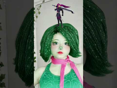 💜 LANCE x DISGUST 💚 #cosplay #makeup #desagrado #disgust #insideout #intensamente2