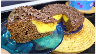 مطبخ ام وليد / كيكة البركان بالكريمة و بيسكوي شوكولا 🍫 تحفة و بنة 😋🥰.