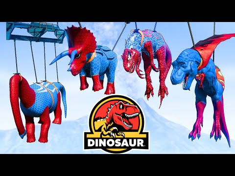 SpiderMan Dinosaur Compilation Ultimasaurus Indominus Rex TRex Indoraptor Giganotosaurus Epic Battle