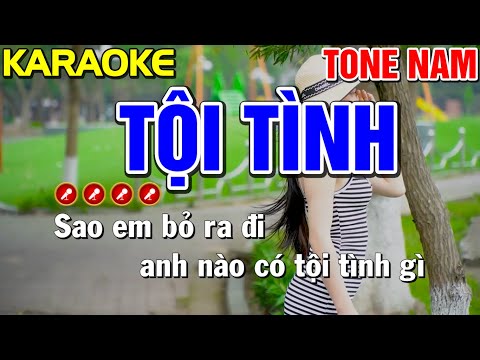 ✔ TỘI TÌNH Karaoke Nhạc Sống Tone Nam ( BEAT DỄ HÁT ) ► Bến Tình Karaoke