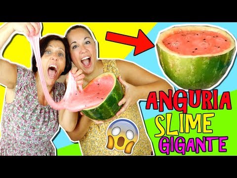 ANGURIA SLIME GIGANTE(SLIME CON ANGURIA VERA!) EPICO! Iolanda Sweets