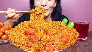 Eating Spicy Indian Maggie Masala Noodles #ASMR/EATING SHOW BIG BITES MUKBANG #MAGGIECHALLENGE