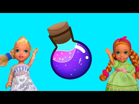 Elsa and Anna toddlers find a magic map on the beach part 2