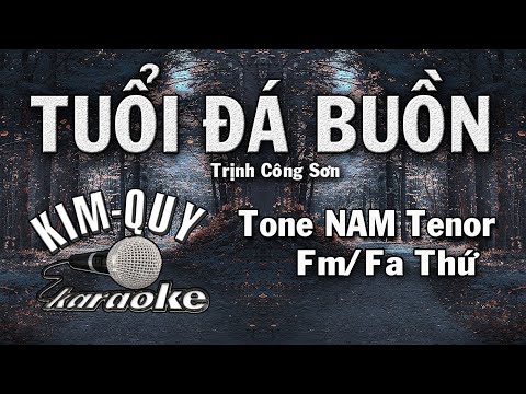 TUỔI ĐÁ BUỒN – KARAOKE – Tone NAM Tenor ( Fm/Fa Thứ )