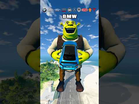 Cars VS Giant Shrek 🚗 | BeamNG.drive #beamngdrive #beamngcrash #gaming