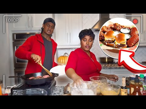 REALISTIC COUPLE COOKING VIDEO| WE MADE CHILI'S TRIPLE DIPPER !!!