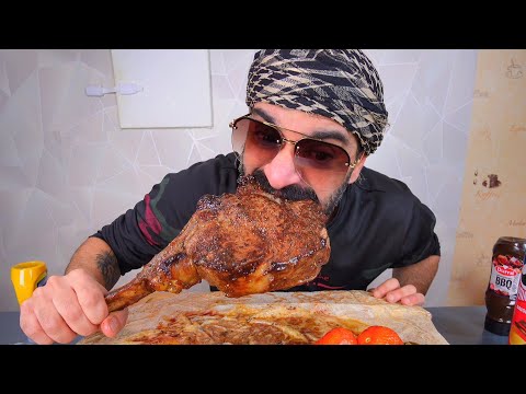 ستيك توماهاوك العملاق موكبانغ Tomahawk Steak Mukbang eating Show