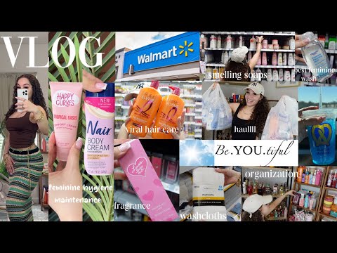 Walmart summer hygiene shopping VLOG +product organization! (viral products +fragrances +soaps +etc)