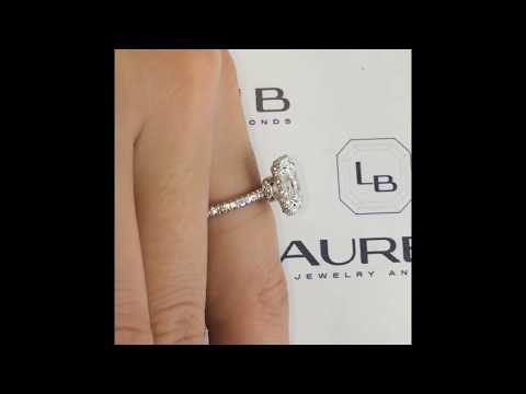 1.20 ct Radiant Cut Diamond Halo Ring