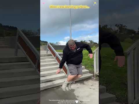 fake parkour 🤣🤣 #ninja #training #fitness #funny #parkour #fun #memes