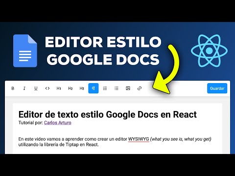 Como crear un editor estilo Google Docs en React | TipTap