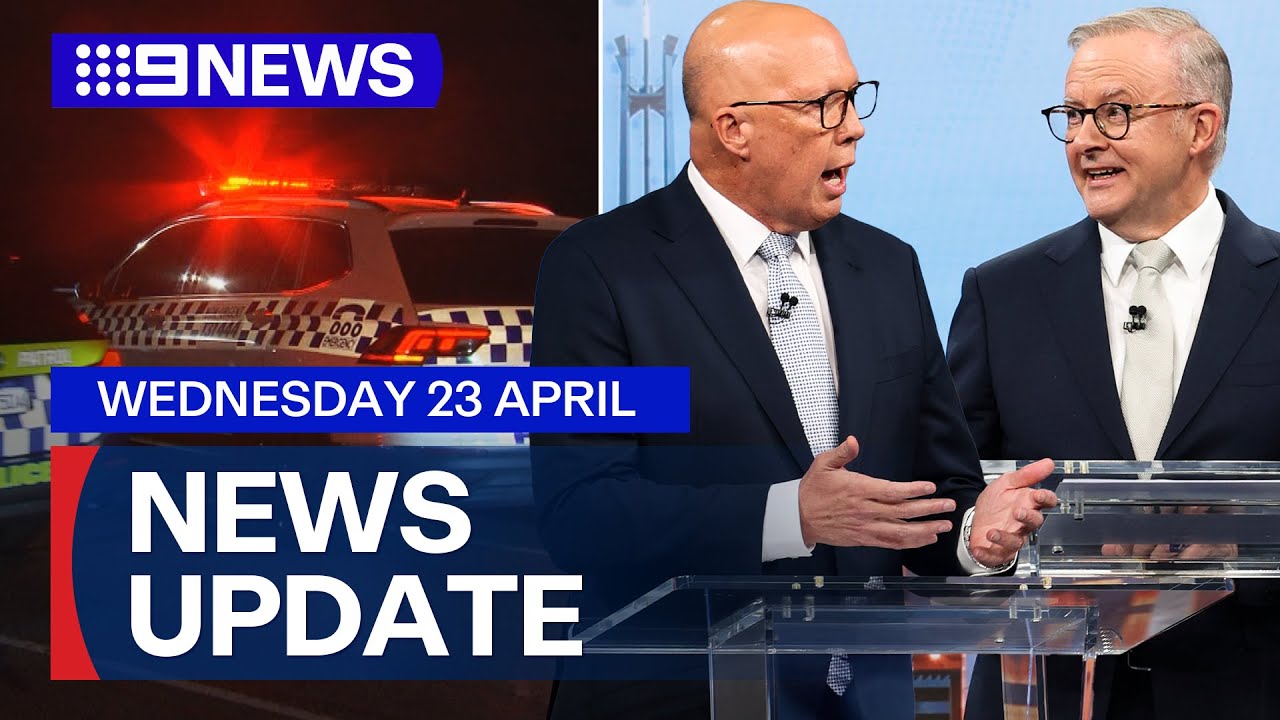 Four teens arrested after pursuit in allegedly stolen car; The Great Debate | 9 News Australia