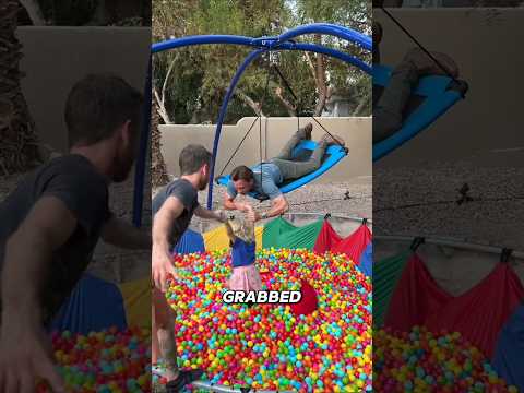 Dad Replaces Trampoline With Insane Ball Pit Swing! 🏠