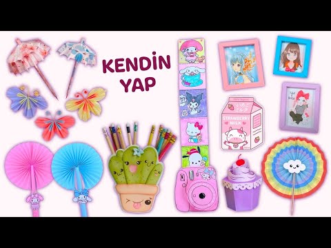 8 KENDİN YAP KAĞIT EL İŞİ FİKRİ - SANRIO EL İŞLERİ - OKUL MALZEMELERİ VE DAHA FAZLASI...