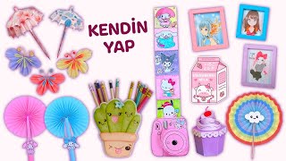 8 KENDİN YAP KAĞIT EL İŞİ FİKRİ - SANRIO EL İŞLERİ - OKUL MALZEMELERİ VE DAHA FAZLASI...