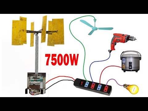 Washing Machine Motor Becomes POWERFUL Wind Turbine Generator!