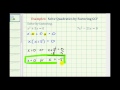 Factoring Quadratic Equations