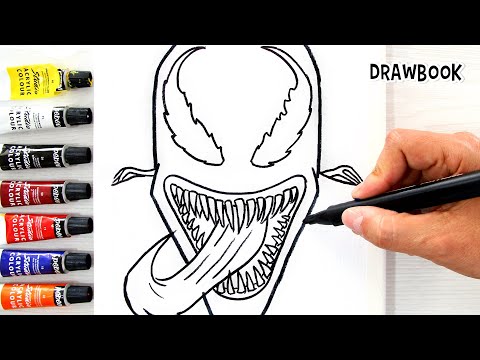 Draw and Paint VENOM on Canvas with Acrylics | Epic Step-by-Step Tutorial!