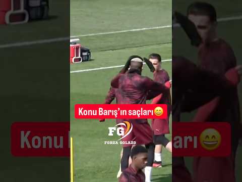 Juventus maçı son antrenmanında Osimhen ile Abdülkerim, Barış’ın Saçıyla Dalga Geçiyor #galatasaray