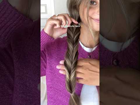 So much easier and quicker 😋 #hair #hairstyle #hairtutorial #hairinspo #hairhacks #braid