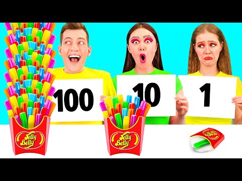 100 Capas de Alimentos Desafío | Divertida Guerra Alimentaria por TeenTeam Challenge