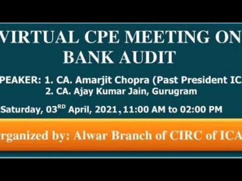 Virtual CPE Meeting on Bank Audit