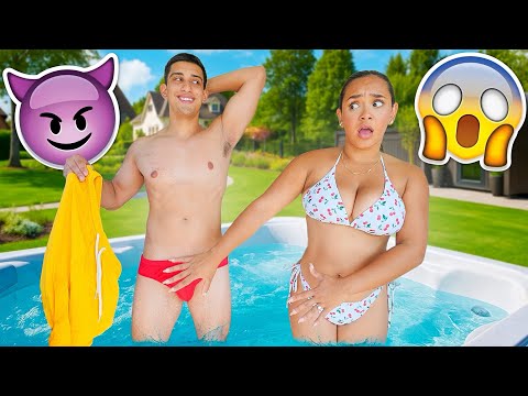 SPEEDO IN THE HOT TUB PRANK ON FIANCE! *Got Crazy*