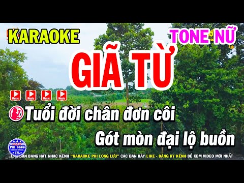 Karaoke Giã Từ – Tone Nữ ( Dễ Hát ) | Nhạc Sống Phi Long