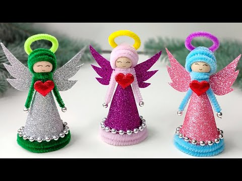 💕😇Easy Christmas Angel Making Idea 🎄 Handmade Christmas Decoration 💙 Christmas Ornaments