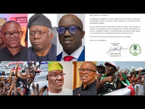 EDO Governor in Hot Soup As FOLEGAL Gv Him 7 Days 2 Retract & Apologies 2 PETER OBI or Face the LAW