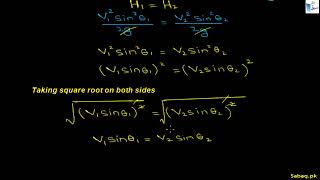 Problem on Height of Projectile Motion