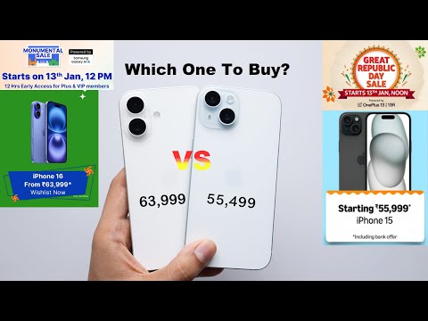 iPhone 16 vs iPhone 15 in Republic Day Sale 2025 | Don't Make Mistake! (HINDI)