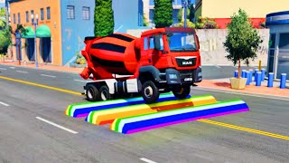 Trucks vs 3 Speed Bumps | BeamNG.DRIVE