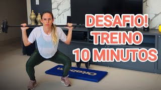 Desafio O RECOMEÇO | Treino de Quadríceps, Posterior E Glúteos Em Casa 10 Minutos | Dia 21