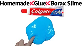 How to make Slime With Colgate Toothpaste at home Without Glue or Borax/Colgate slime making/ASMR