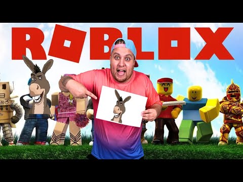 DESENHEI UM PERSONAGEM ENGRAÇADO NO ROBLOX!