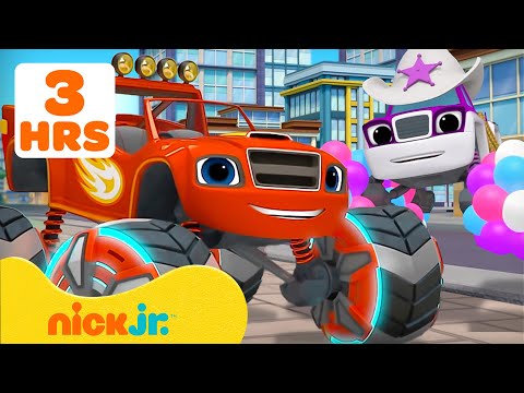 بليز والشاحنات العملاقة | أروع عجلات "بلايز" وأضخم قفزاته! | 3 ساعات. | نيكلوديون | Nick Jr. Arabia