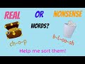 Sorting Real and Nonsense Words