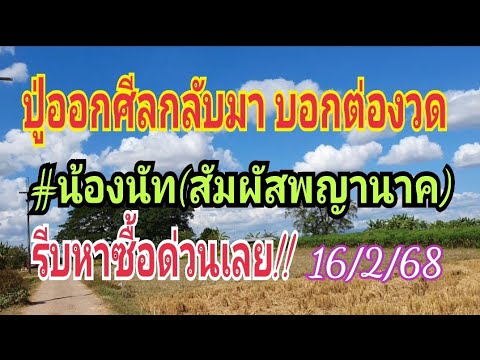 ปู่ออกศีลกลับมาบอกต่องวด #น้องนัท(สัมผัสพญานาค) 16 ก.พ.68