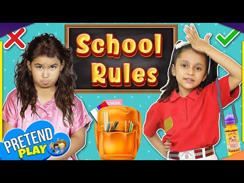 Kids Pretend Play SCHOOL RULES | Good vs Bad Habits | Moral Story | ToyStars
