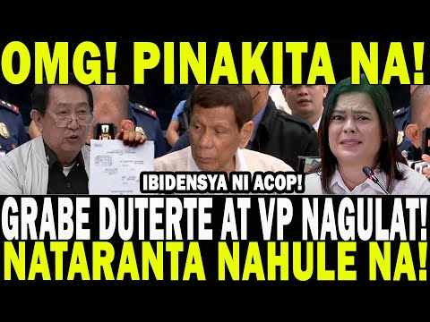 OMG! PINAKITA NA! IBIDENSYA NI ACOP! GRABE DUTERTE AT VP NAGULAT! NATARANTA NAHULI NA!