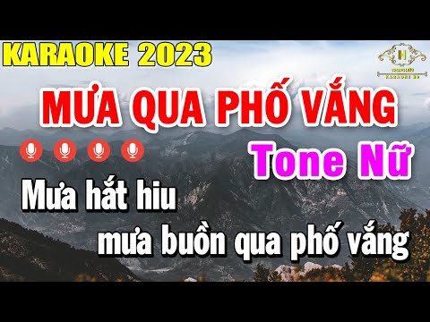 Mưa Qua Phố Vắng Karaoke Tone Nữ Nhạc Sống | Style Rumba Pro TH 6 | Trọng Hiếu