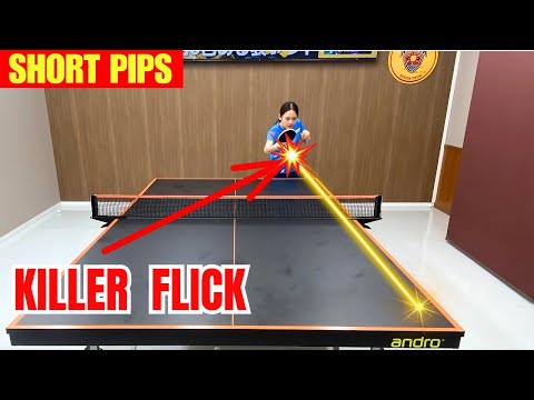 【バック表】必殺レシーブ！横回転サーブに対する高速バックフリック｜礼武道場（東京都葛西）堀 優美コーチ【卓球知恵袋】