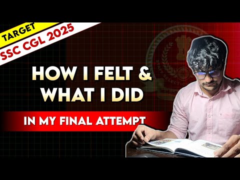 My Strategy for my Final Attempt 🔥 - Target SSC CGL 2025