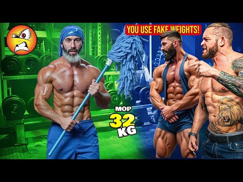 Bodybuilders MOCKED Him… Then He Lifted 32KG Mop Like Nothing 😤 | Gym Prank