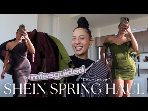 SHEIN SPRING CLOTHING HAUL | NEW IN MARCH 2025 TRY ON MISSGUIDED REVIEW