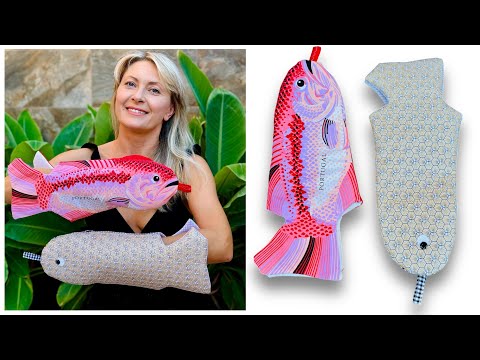 🐟 MANOPLAS DE OPORTO EN FORMA DE PEZ / Costura Creativa / Idea de Regalo