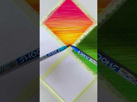 Easy Painting with DOMS brush pen๐ค๐ฑ #shorts #craft #art #drawing #crafts #satisfying