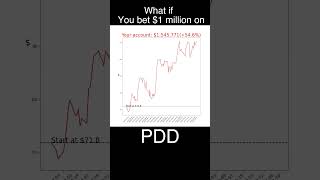 What if you bet $1 million on PDD? 📈#stockmemes #simulation #PDD #stock  #memes #whatif